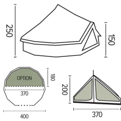 Trigano Chambre Interieure Tipi Gobi 8< Tipis