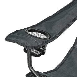 Trigano Fauteuil Camping Acier Gris Noir< Fauteuil De Camping
