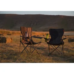 Trigano Fauteuil Camping Acier Gris Noir< Fauteuil De Camping