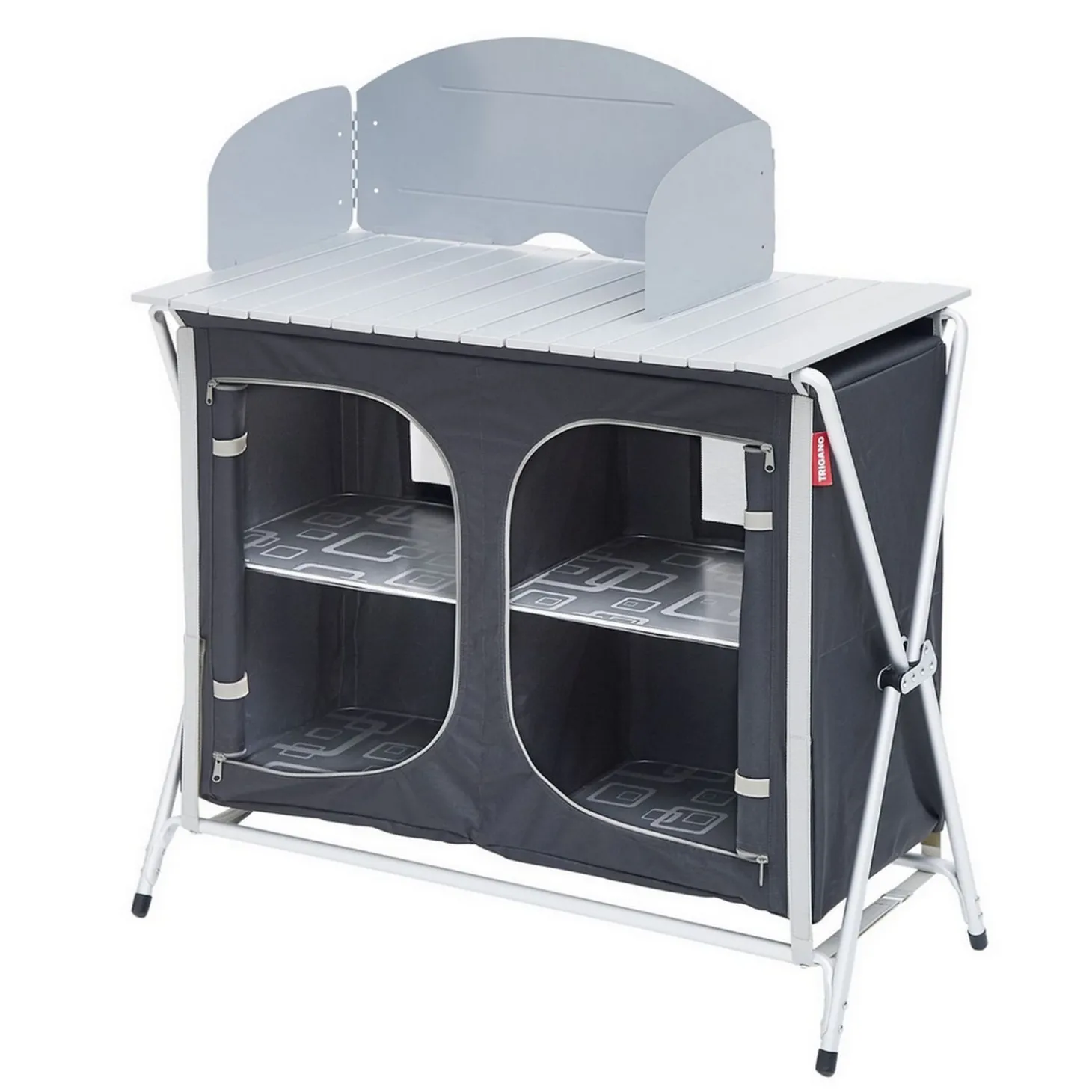 Trigano Meuble De Cuisine Pliant Gris/Noir< Meuble Cuisine De Camping