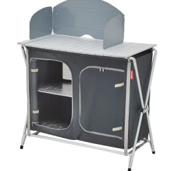 Trigano Meuble De Cuisine Pliant Gris/Noir< Meuble Cuisine De Camping