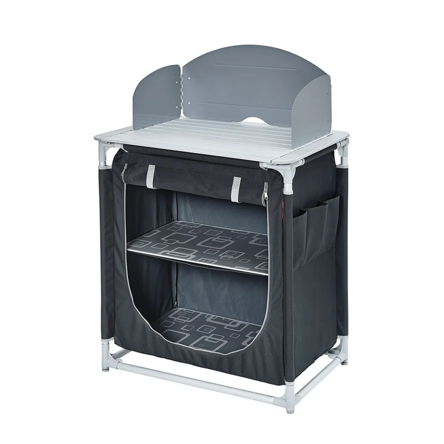 Trigano Meuble De Cuisine Simple Gris/Noir< Meuble Cuisine De Camping