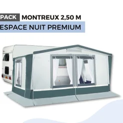 Trigano Pack Auvent Montreux 2,50M - Espace Nuit Premium< Bons Plans