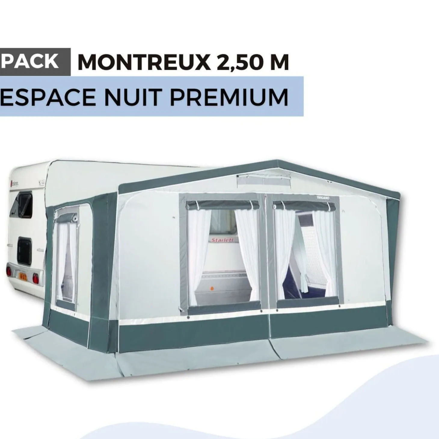 Trigano Pack Auvent Montreux 2,50M - Espace Nuit Premium< Bons Plans