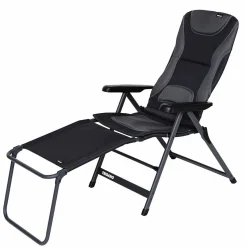 Trigano Pack Fauteuil Camping Graphite Matelasse + Repose-Pied< Bons Plans