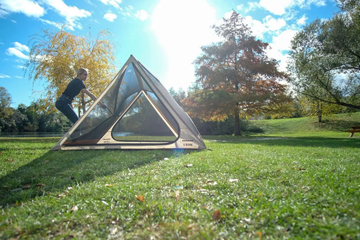 Trigano Tente Canadienne 3 Places 1936 < Tente Camping 3 Places