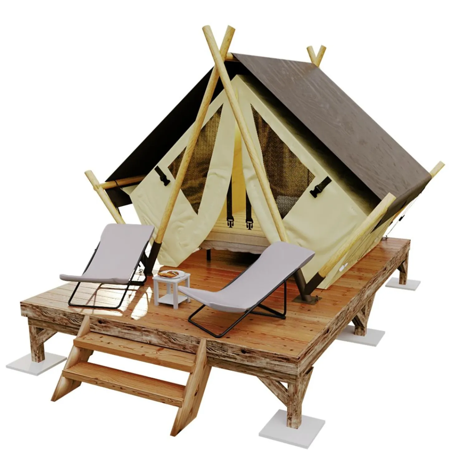 Trigano Tente Lodge 2 Places Moorea - < Tente Camping 2 Places